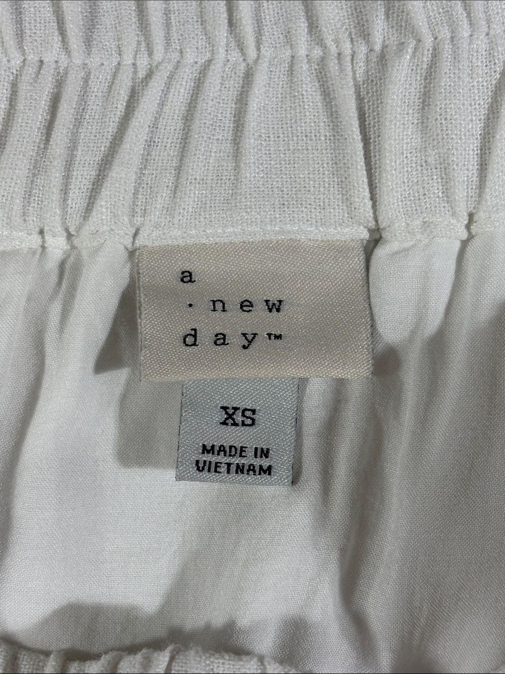 a new day White Linen Elastic-Waist Maxi Skirt Size XS Lined - Picture 7 of 10